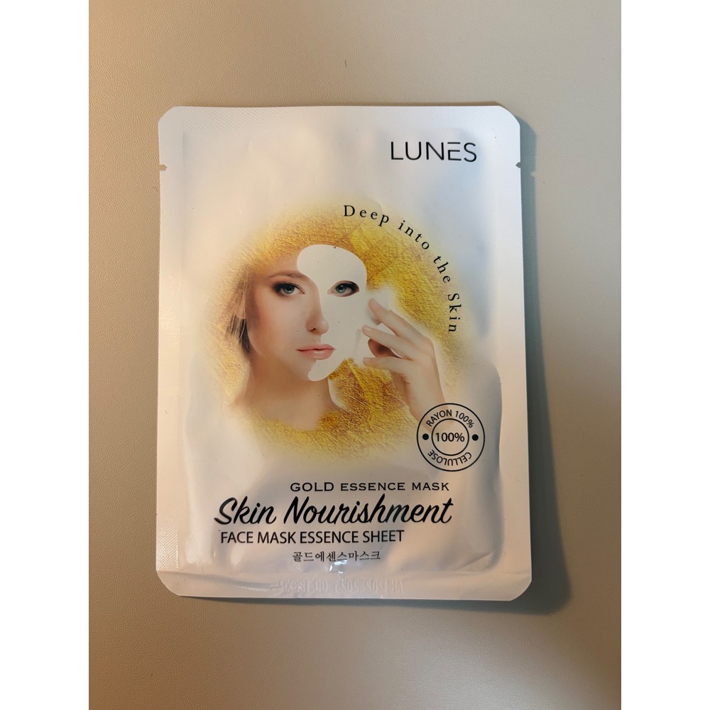 Lunes Gold Essence Mask Skin Nourishment Face Mask Essence Sheet 25ml K-Beauty
